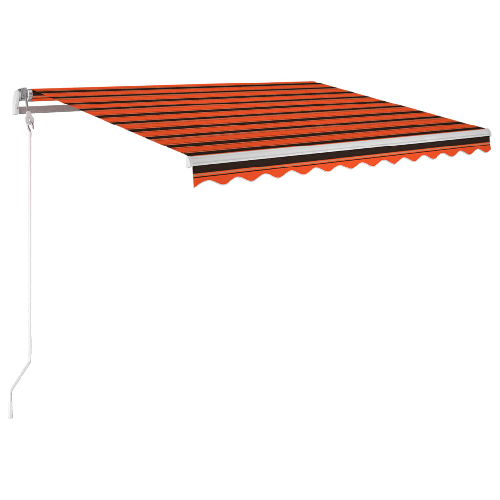Markise Automatisch Einziehbar 350x250 cm Orange und Braun