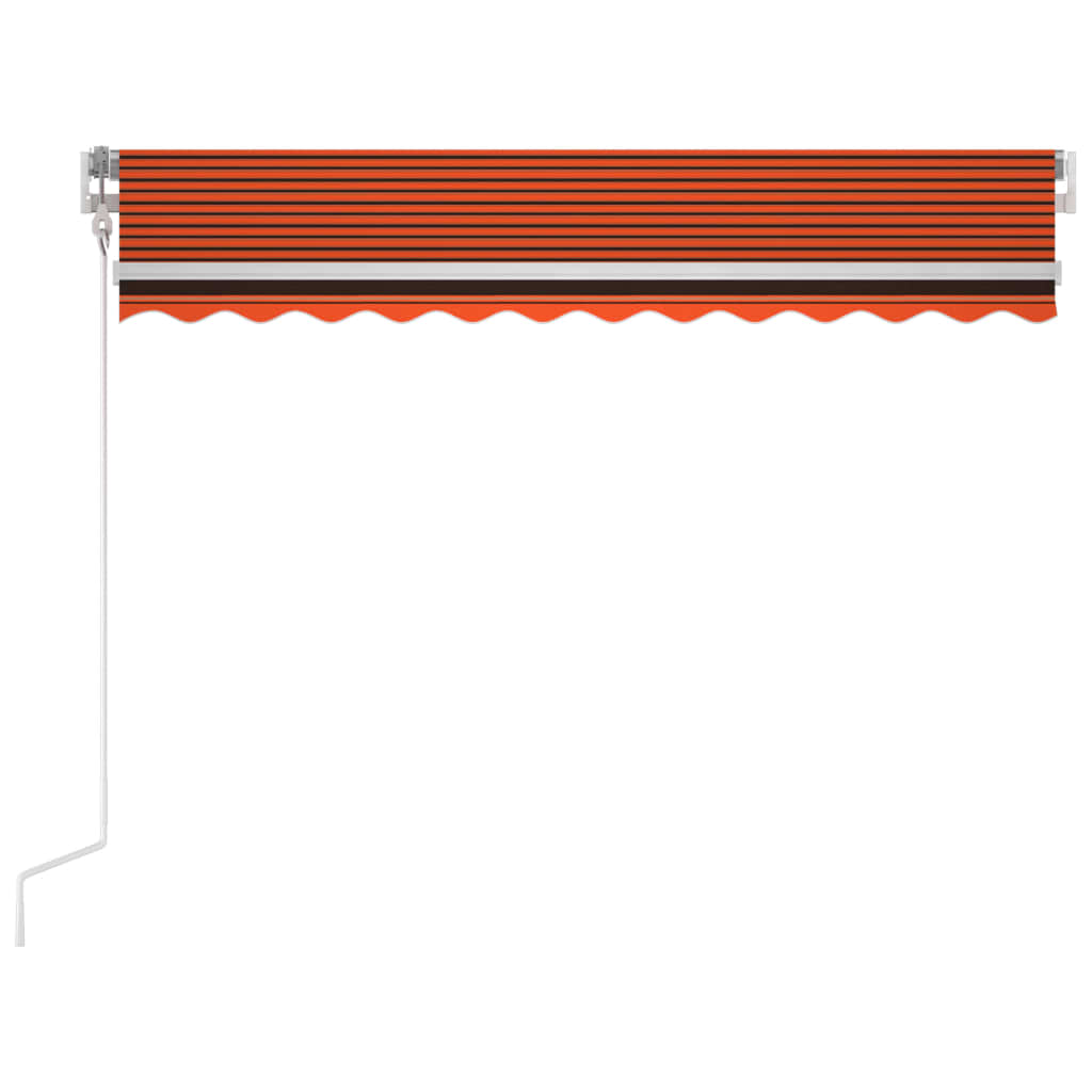 Markise Automatisch Einziehbar 350x250 cm Orange und Braun