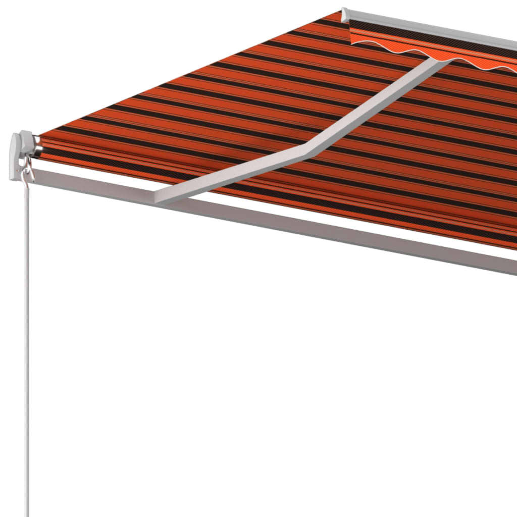 Markise Manuell Einziehbar 400x300 cm Orange und Braun