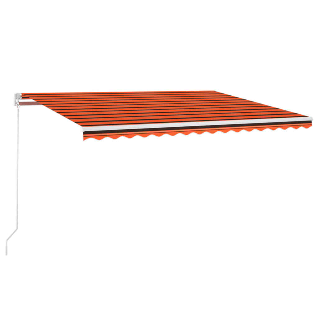 Markise Automatisch Einziehbar 450x300 cm Orange und Braun