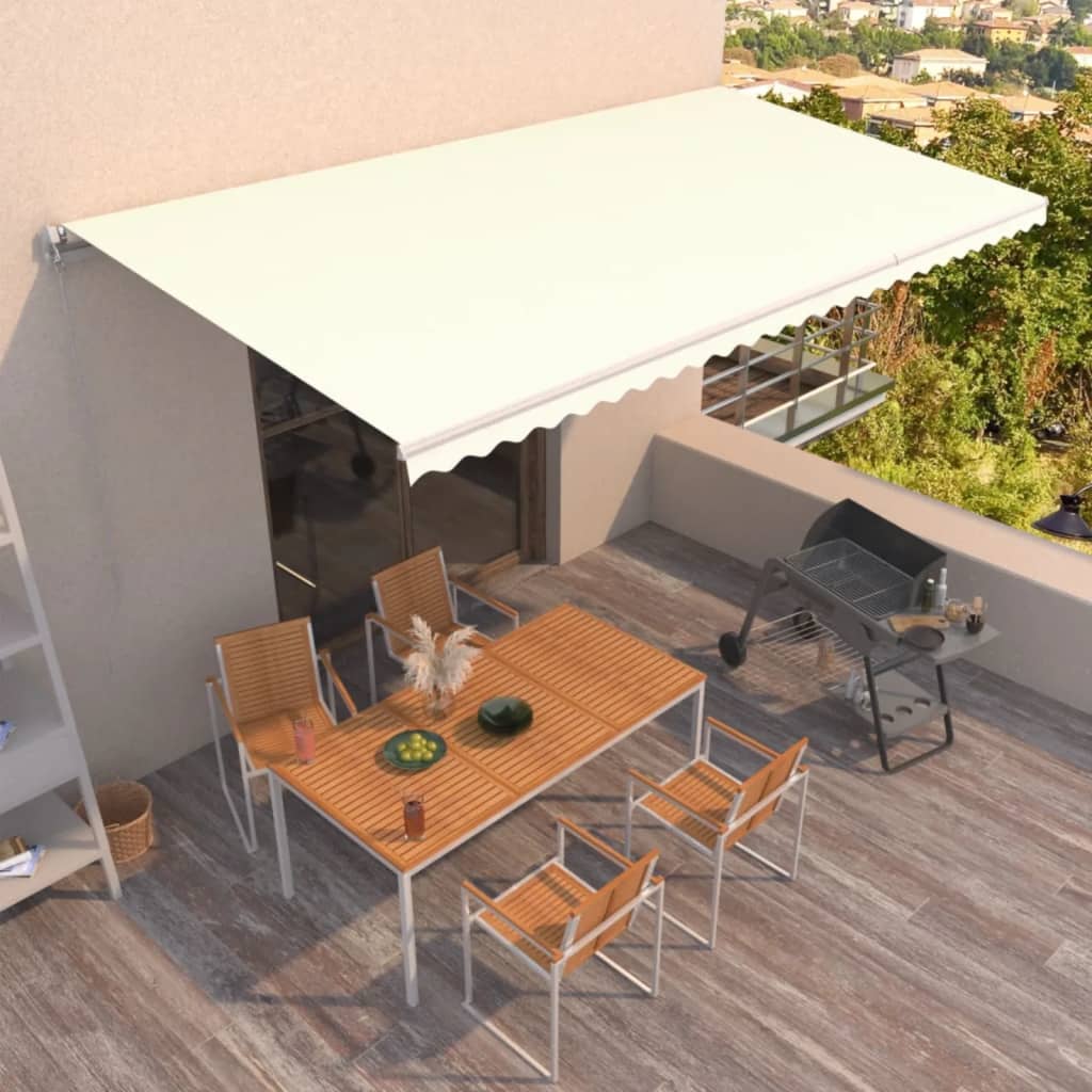 Markise Manuell Einziehbar 600x300 cm Creme