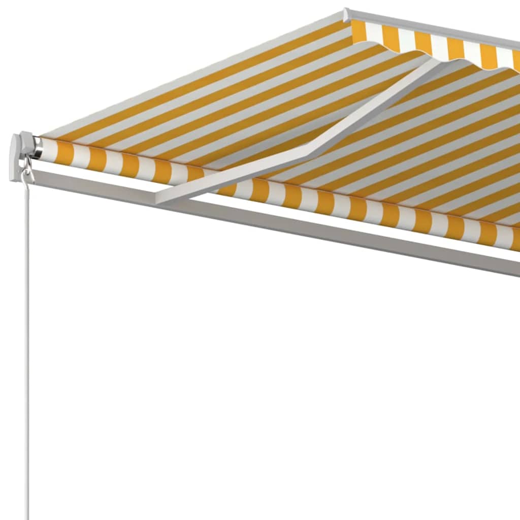 Markise Manuell Einziehbar 600x300 cm Gelb und Weiß