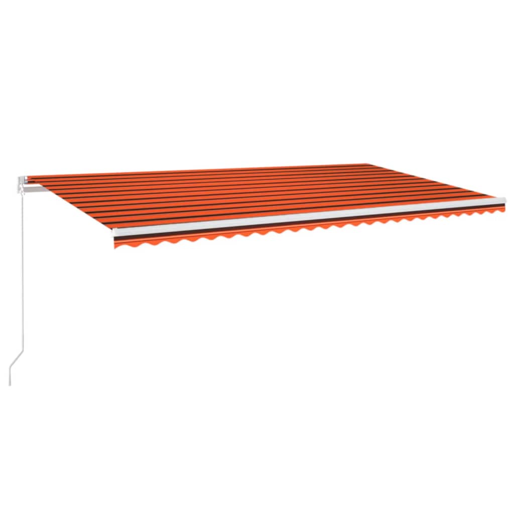 Markise Manuell Einziehbar 600x300 cm Orange und Braun