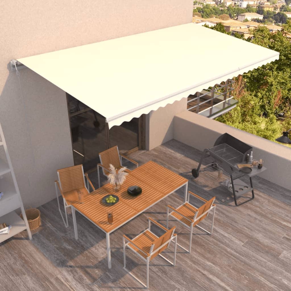 Markise Automatisch Einziehbar 600x300 cm Creme