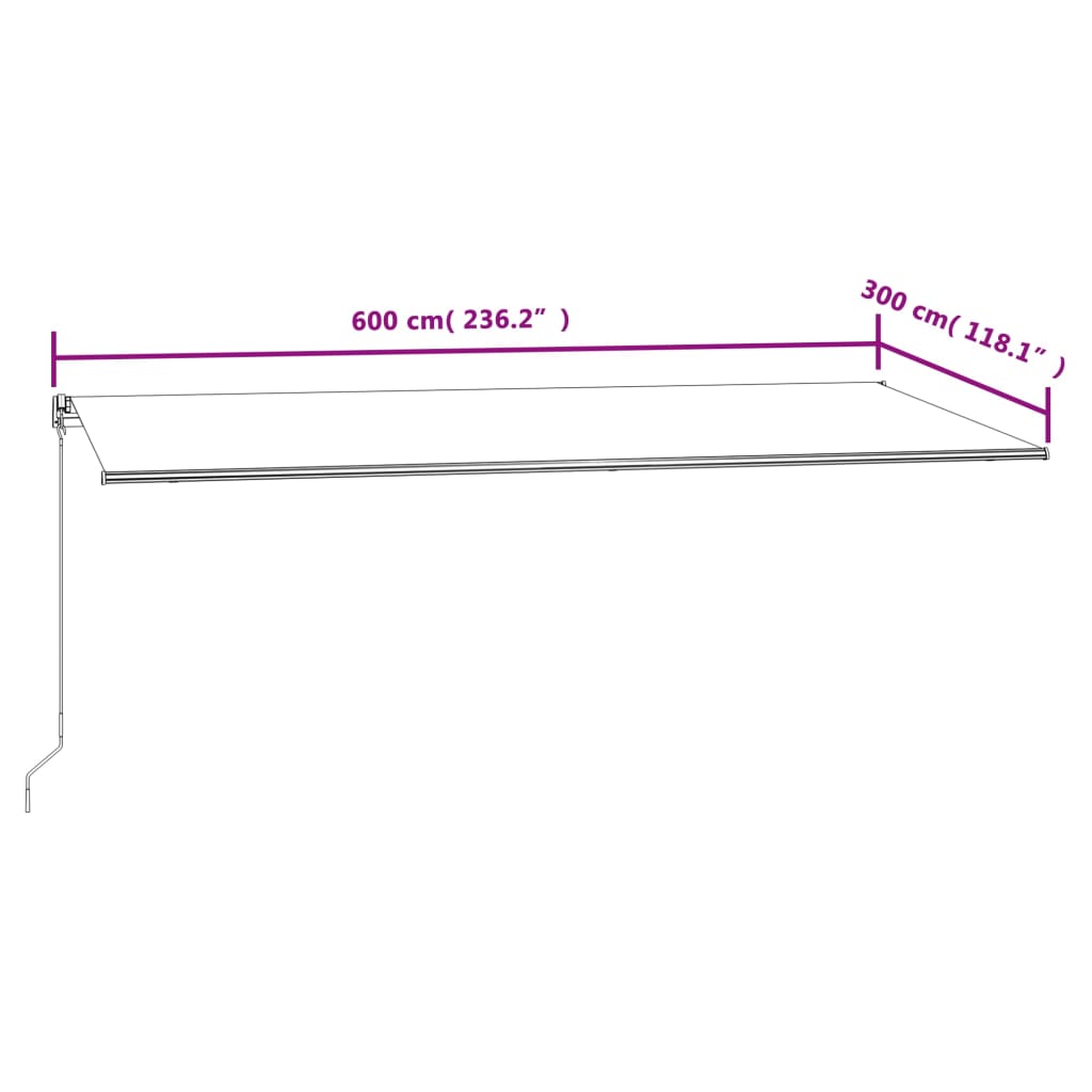 Markise Automatisch Einziehbar 600x300 cm Orange und Braun