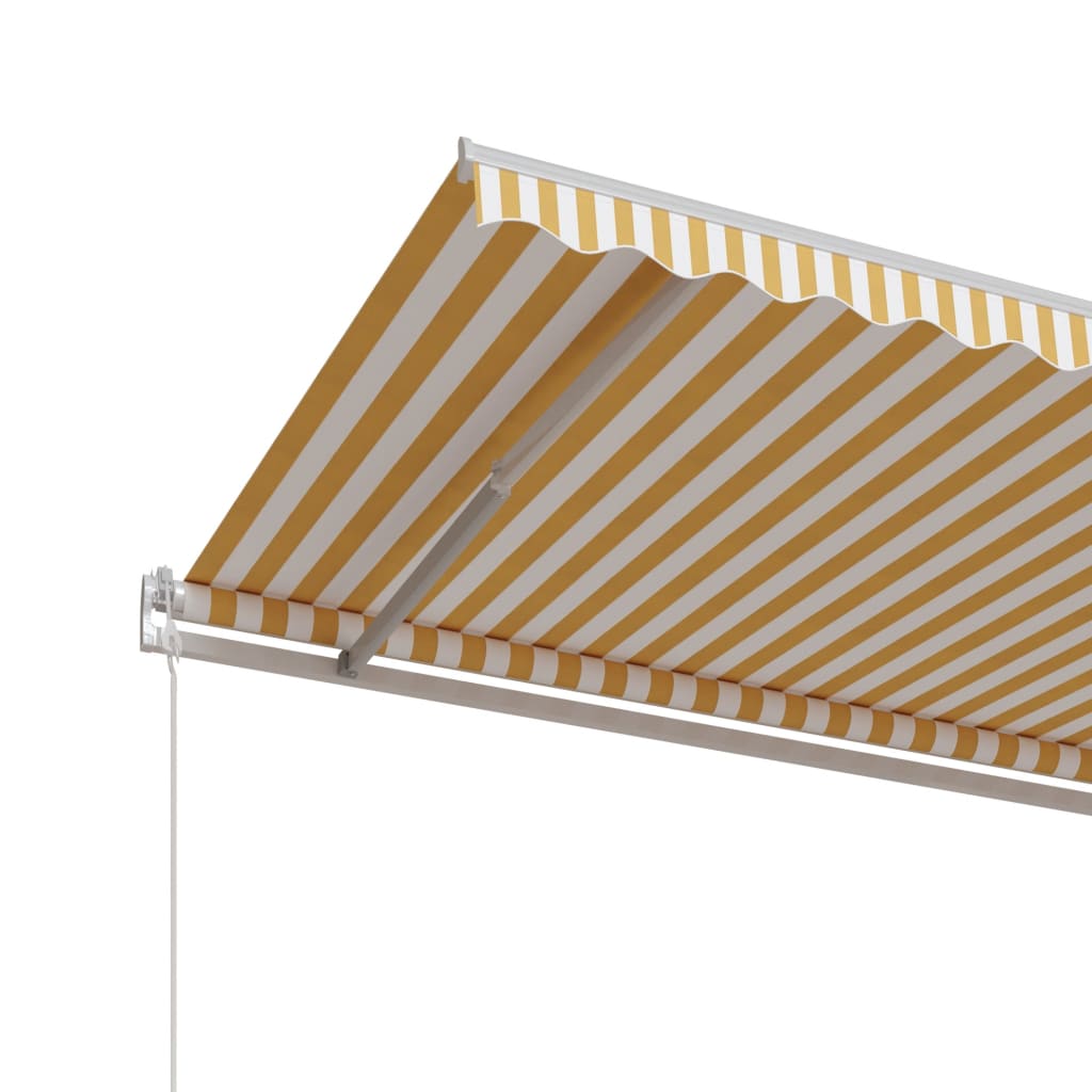 Markise Automatisch Einziehbar 600x350 cm Gelb und Weiß