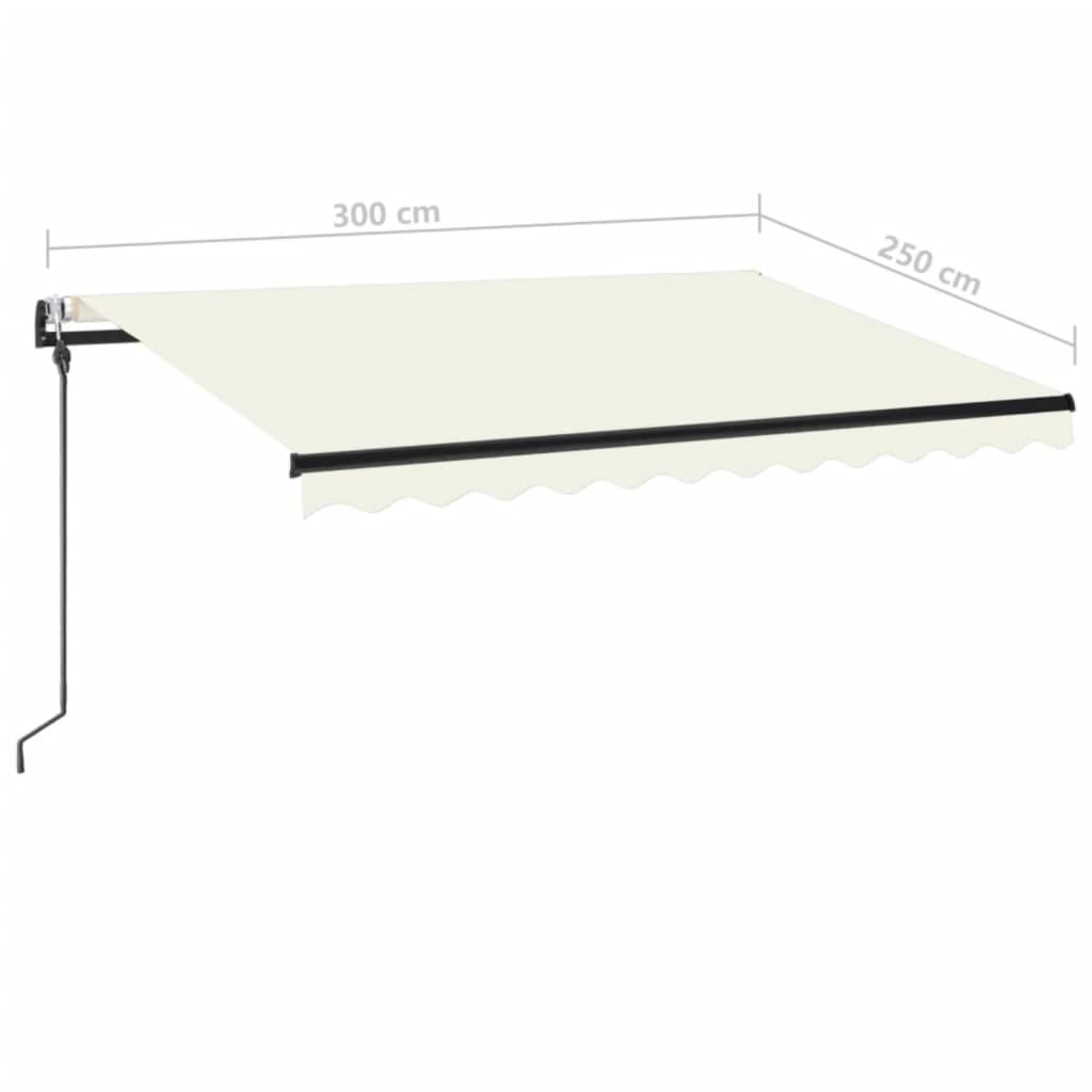 Markise Automatisch Einziehbar 300x250 cm Creme