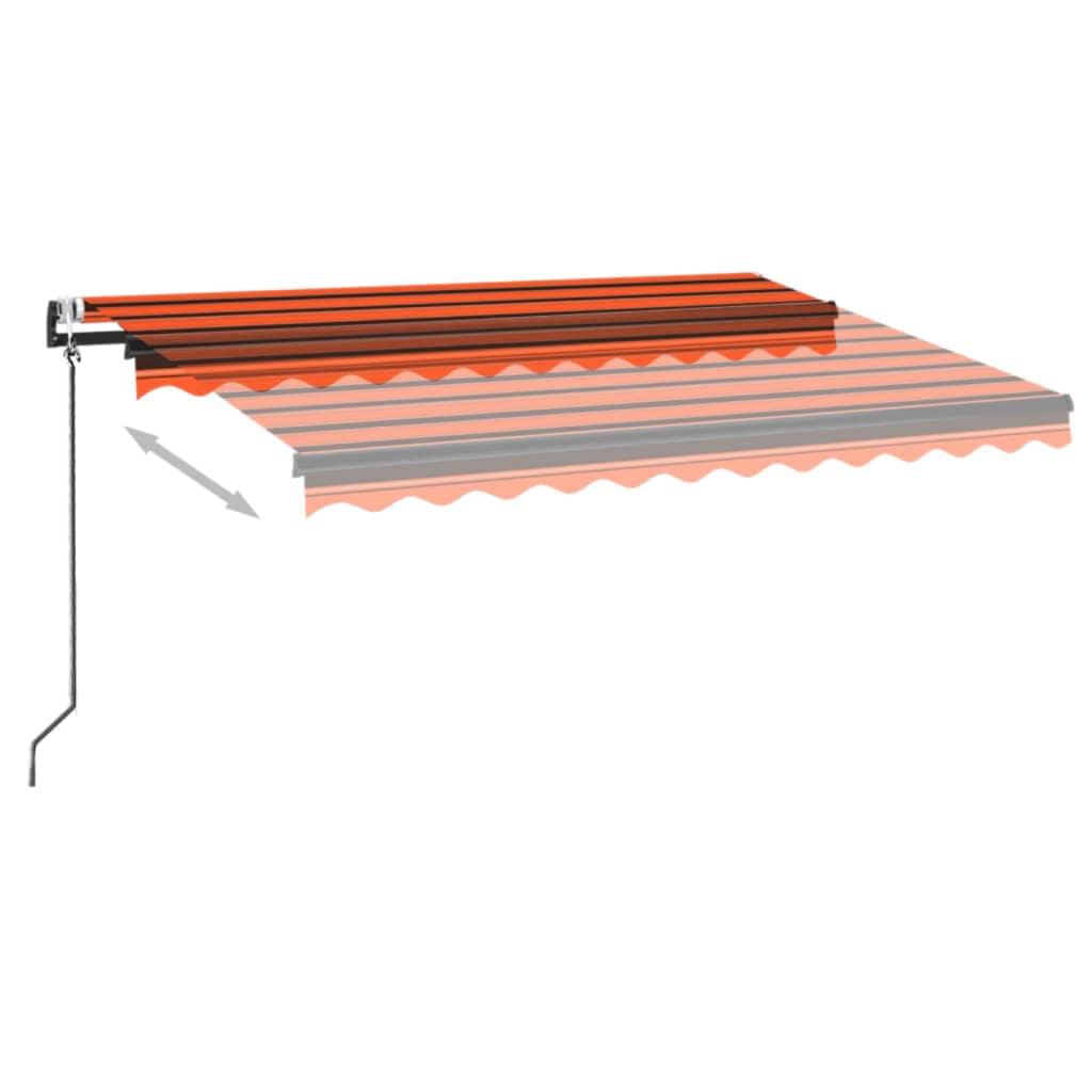 Markise Automatisch Einziehbar 300x250 cm Orange und Braun