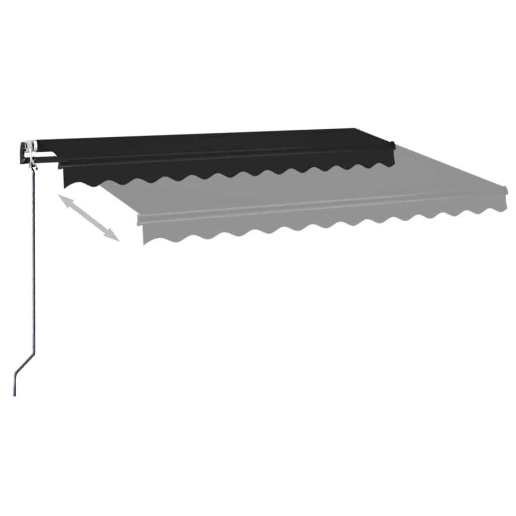Markise Automatisch Einziehbar 350x250 cm Anthrazit