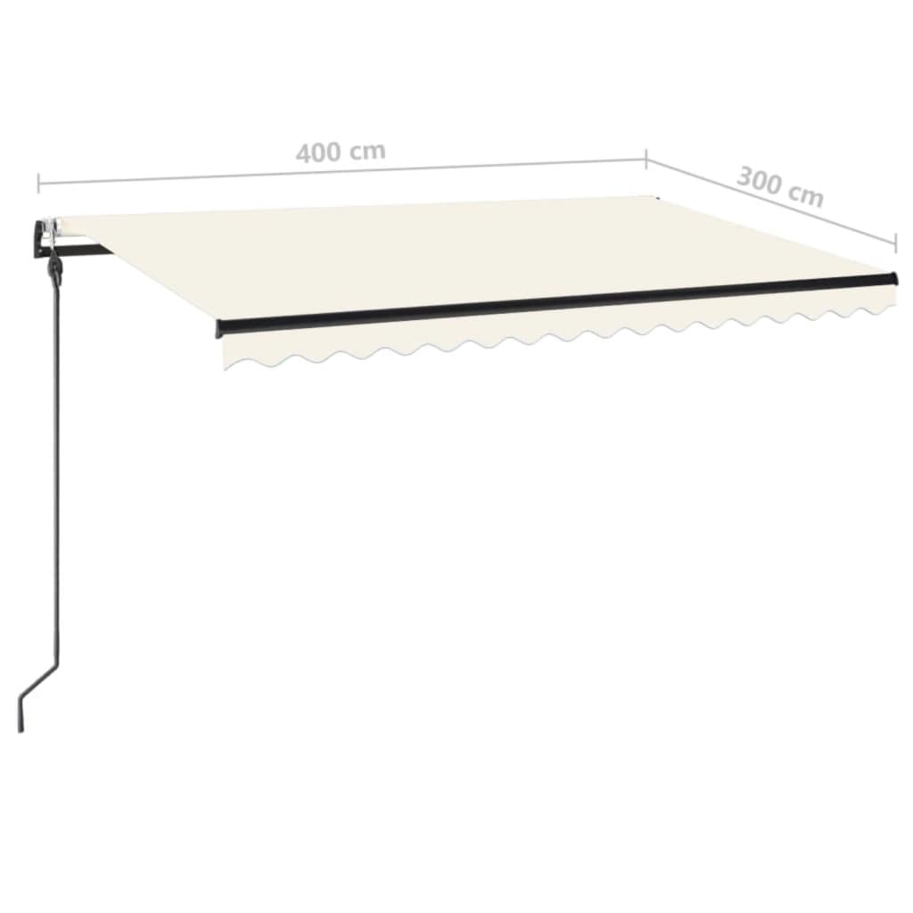 Markise Automatisch Einziehbar 400x300 cm Creme