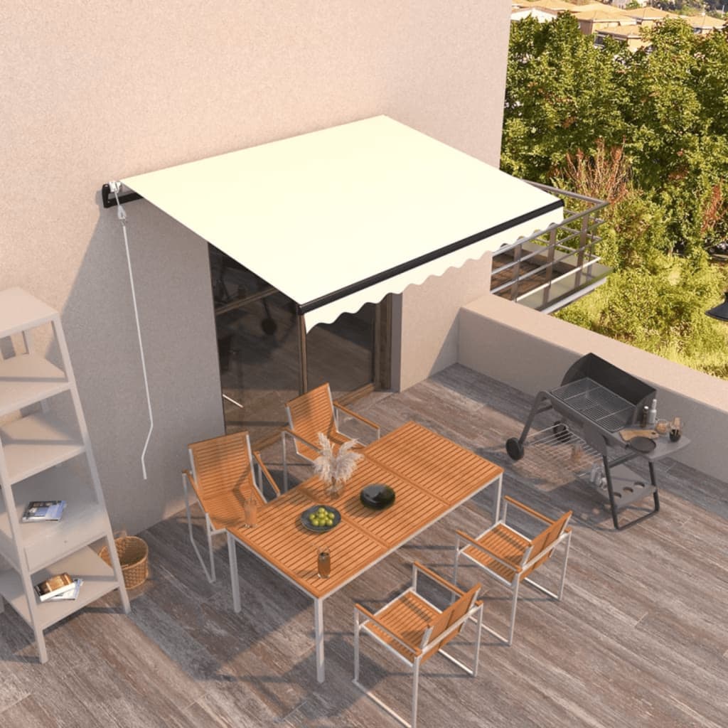 Markise Automatisch Einziehbar 400x300 cm Creme