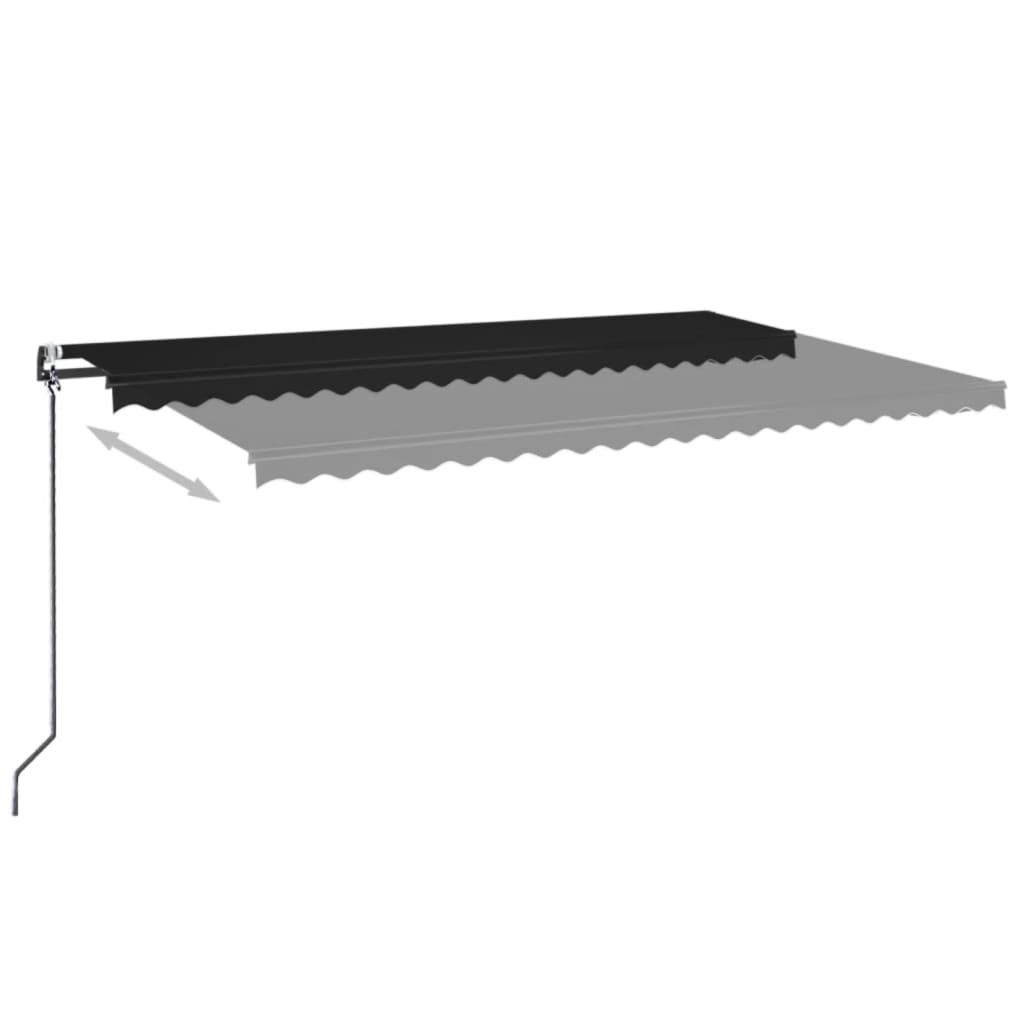Automatische Markise mit LED & Windsensor 500x300 cm Anthrazit