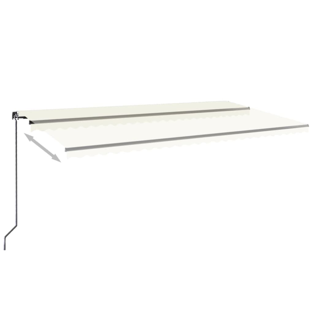 Markise Manuell Einziehbar 600x300 cm Creme