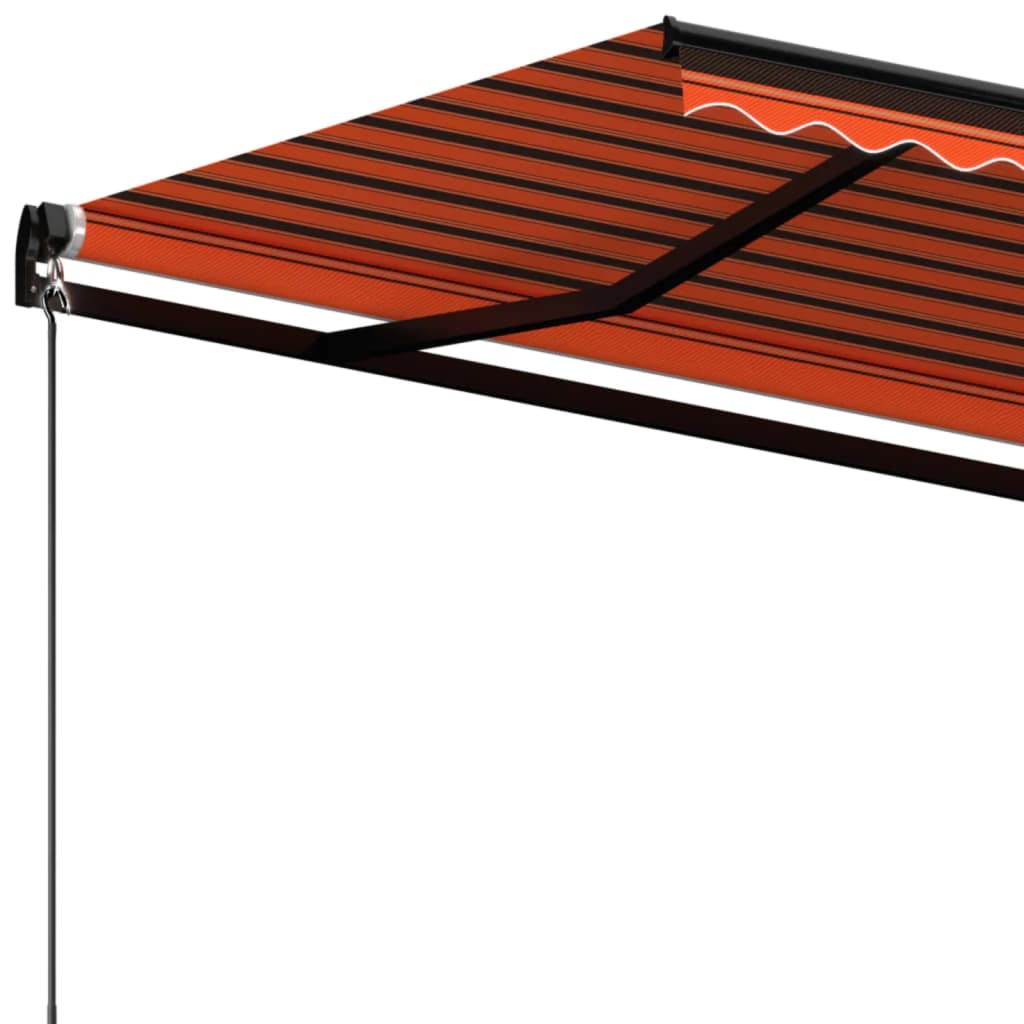 Markise Manuell Einziehbar 600x300 cm Orange & Braun