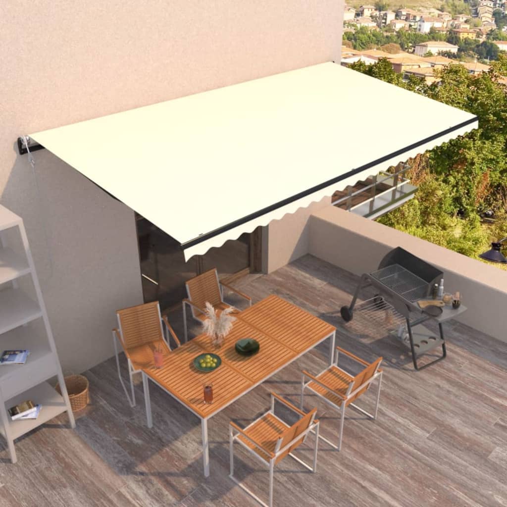 Markise Automatisch Einziehbar 600x300 cm Creme