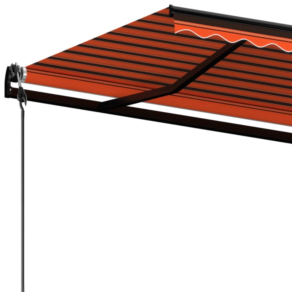 Markise Automatisch Einziehbar 600x300 cm Orange und Braun