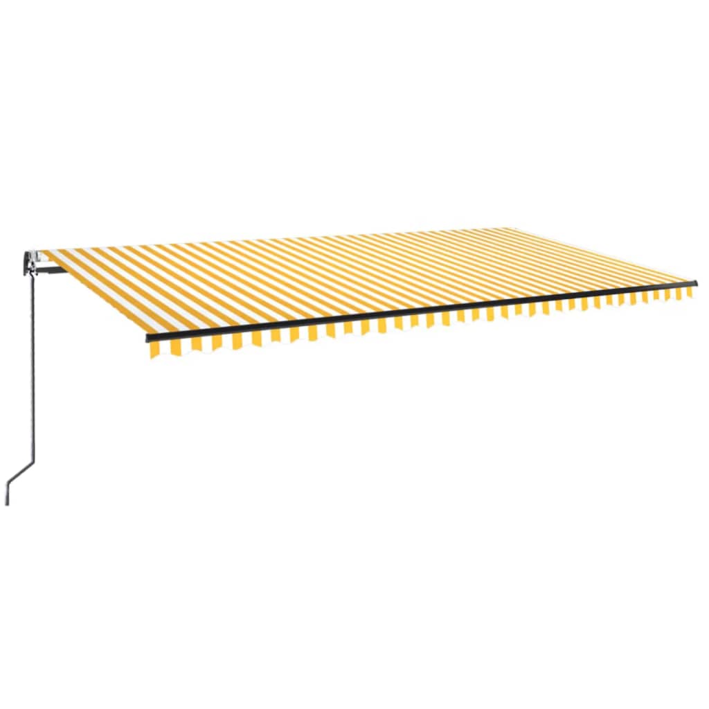 Markise Automatisch Einziehbar 600x350 cm Gelb und Weiß
