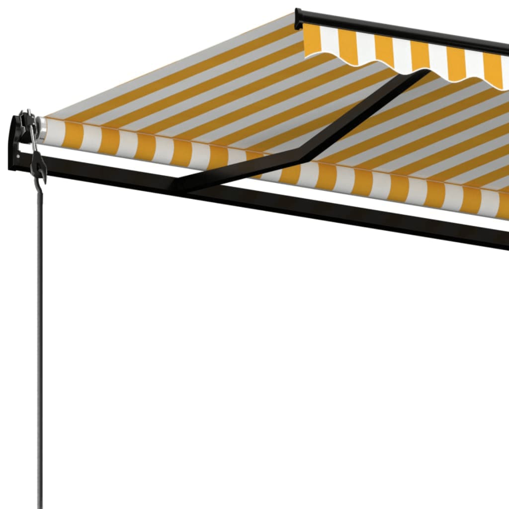 Markise Automatisch Einziehbar 600x350 cm Gelb und Weiß