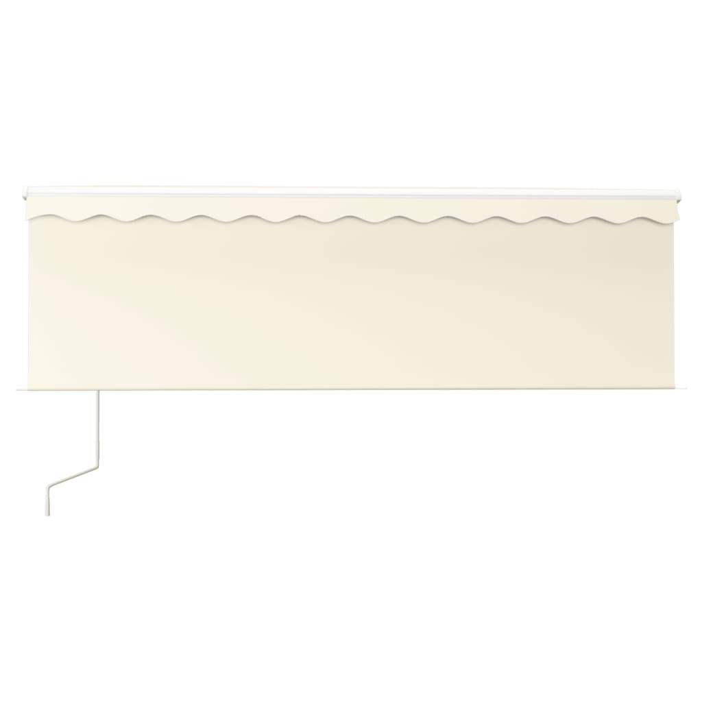 Markise Automatisch Einziehbar mit Volant 4,5x3 m Creme