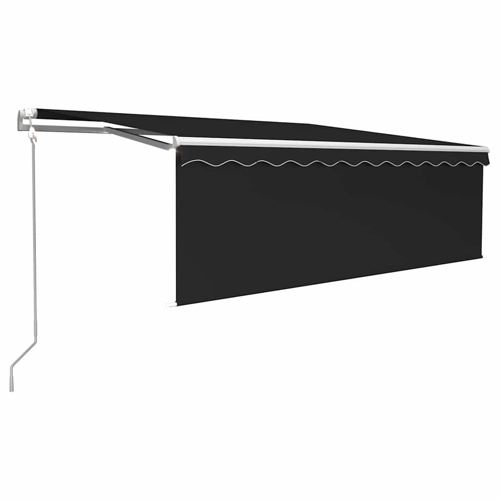Markise Automatisch mit Rollo LED Windsensor 4,5x3m Anthrazit