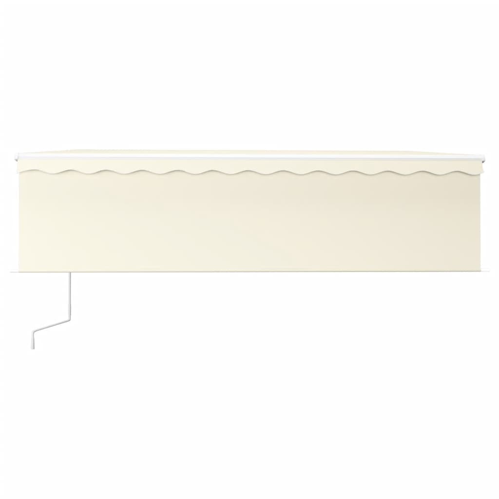 Markise Automatisch mit Rollo LED Windsensor 5x3 m Creme