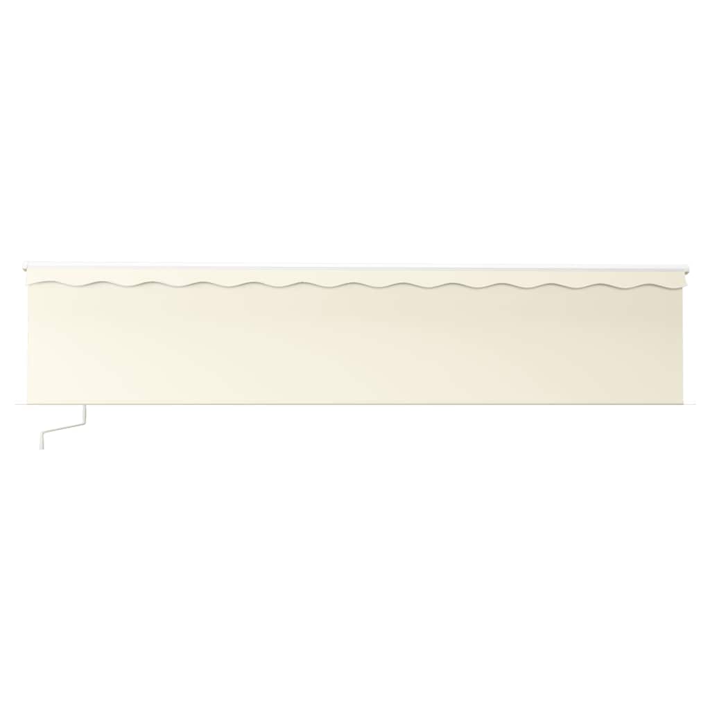 Markise Manuell Einziehbar mit Rollo 6x3 m Creme