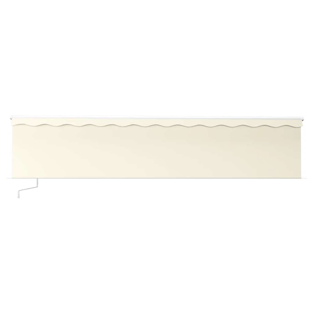 Markise Manuell Einziehbar mit Rollo & LED 6x3 m Creme