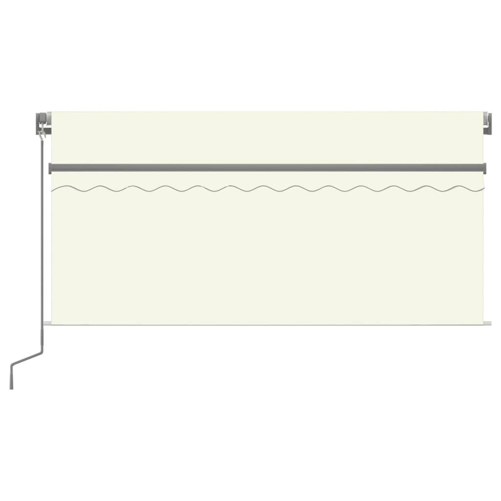 Markise Manuell Einziehbar mit Rollo 3x2,5 m Creme