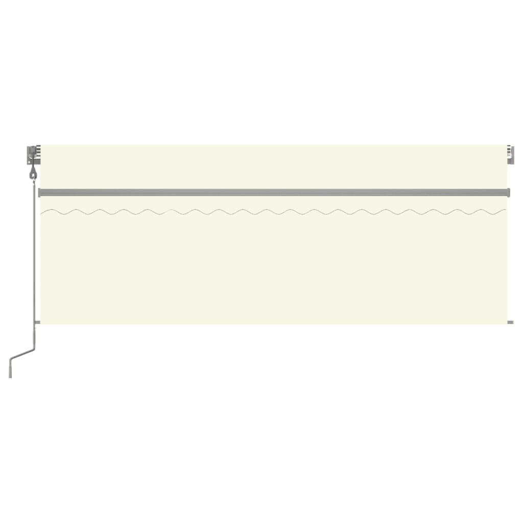 Markise Automatisch Einziehbar mit Volant 4,5x3 m Creme