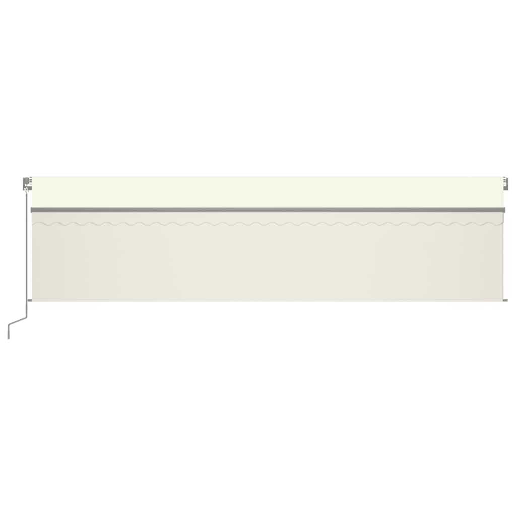 Markise Manuell Einziehbar mit Rollo 6x3 m Creme