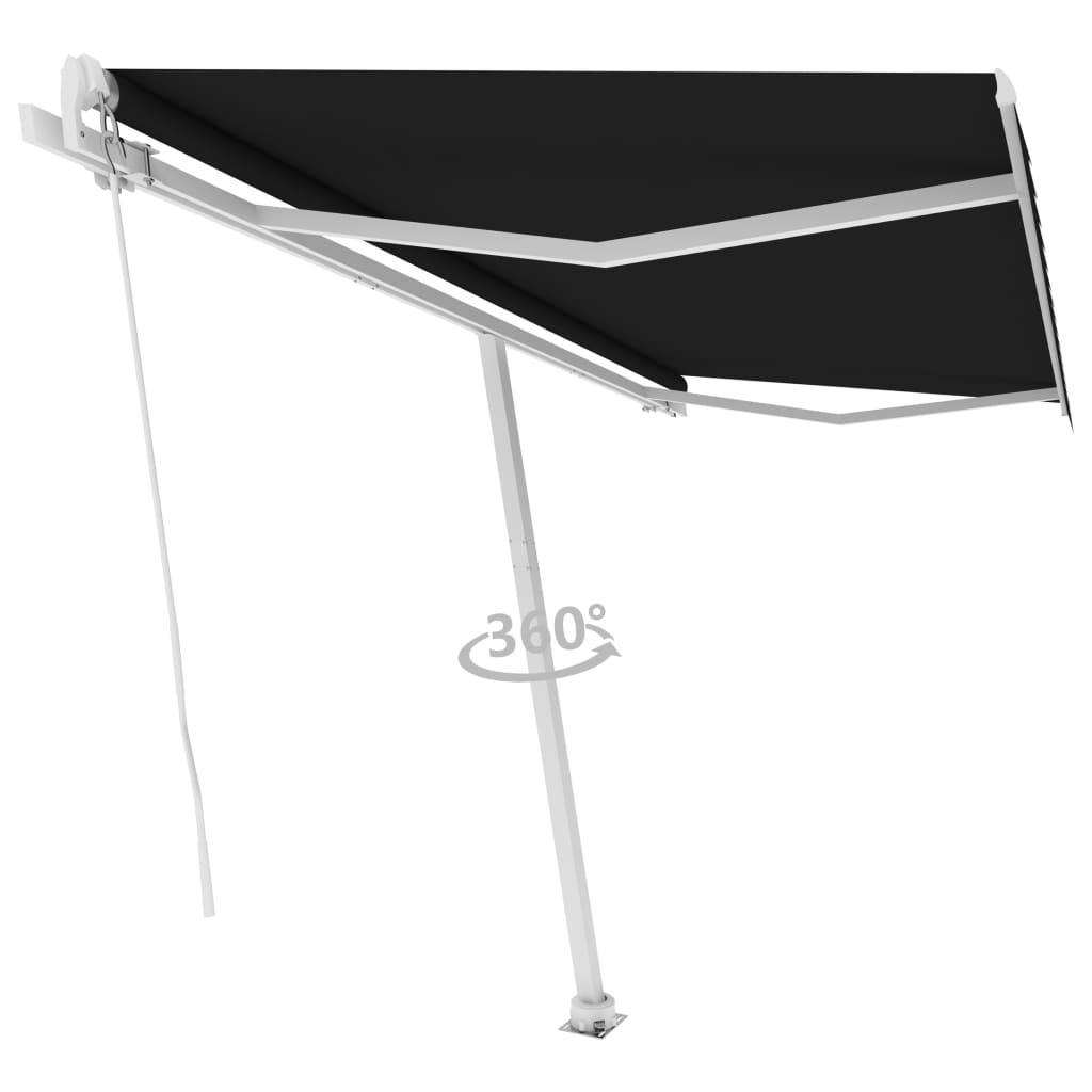 Standmarkise Einziehbar Handbetrieben 400x300 cm Anthrazit