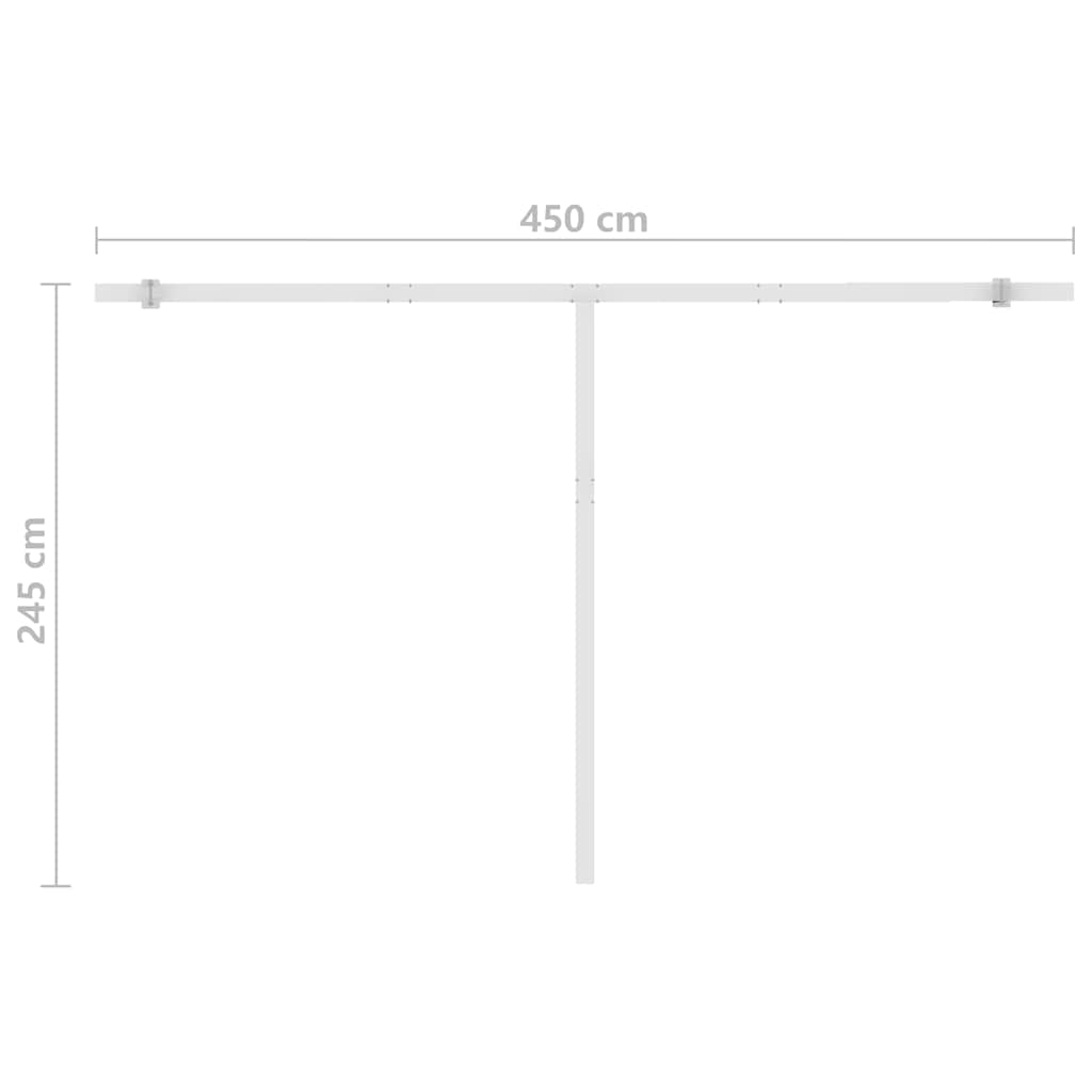 Standmarkise Manuell Einziehbar 450x300 cm Anthrazit