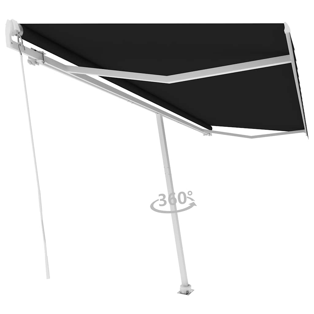 Standmarkise Manuell Einziehbar 500x300 cm Anthrazit