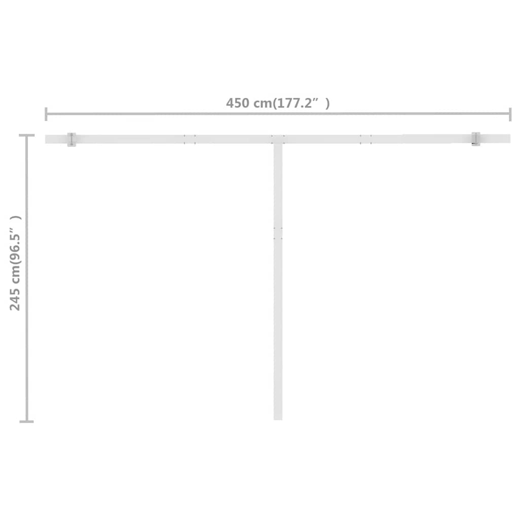 Standmarkise Manuell Einziehbar 500x300 cm Anthrazit