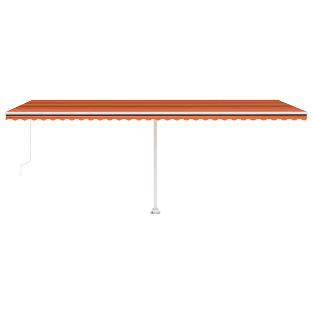 Standmarkise Manuell Einziehbar 600x300 cm Orange Braun
