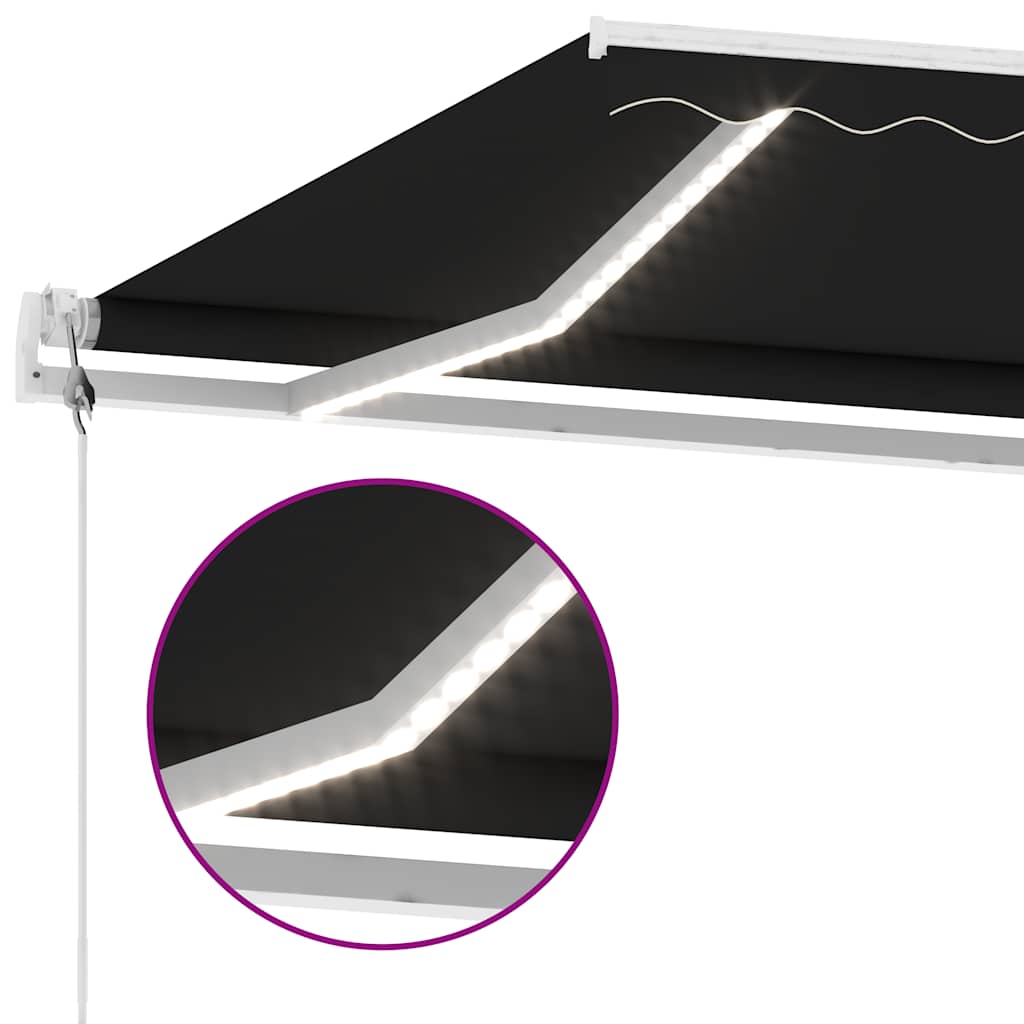 Automatische Markise mit LED & Windsensor 600x300 cm Anthrazit