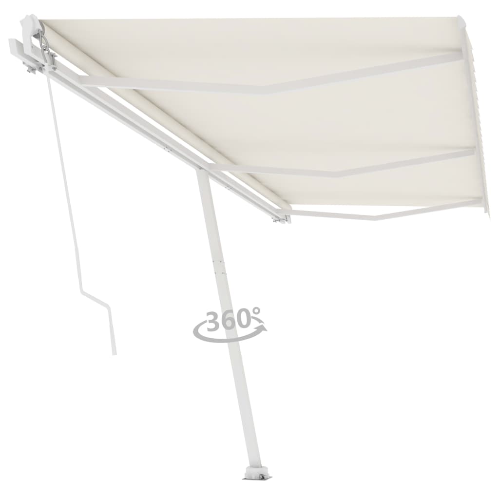 Standmarkise Manuell Einziehbar 600x350 cm Creme