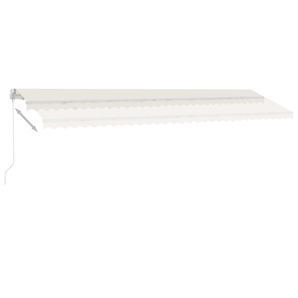 Standmarkise Manuell Einziehbar 600x350 cm Creme