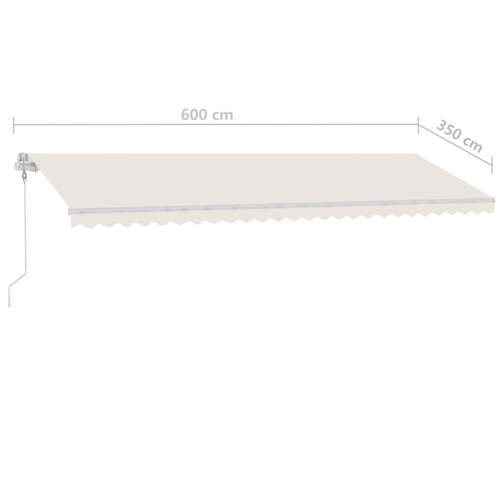 Standmarkise Manuell Einziehbar 600x350 cm Creme
