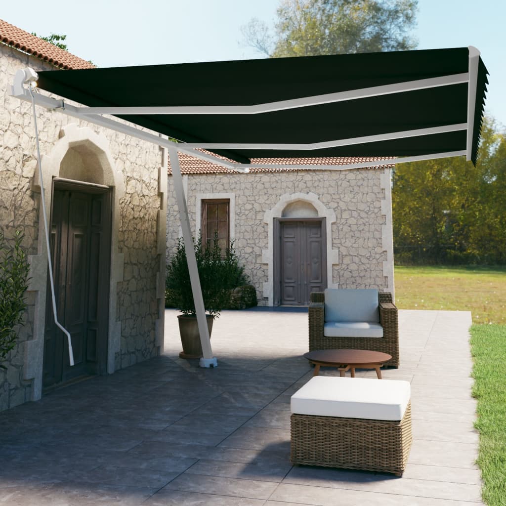 Standmarkise Manuell Einziehbar 600x350 cm Anthrazit