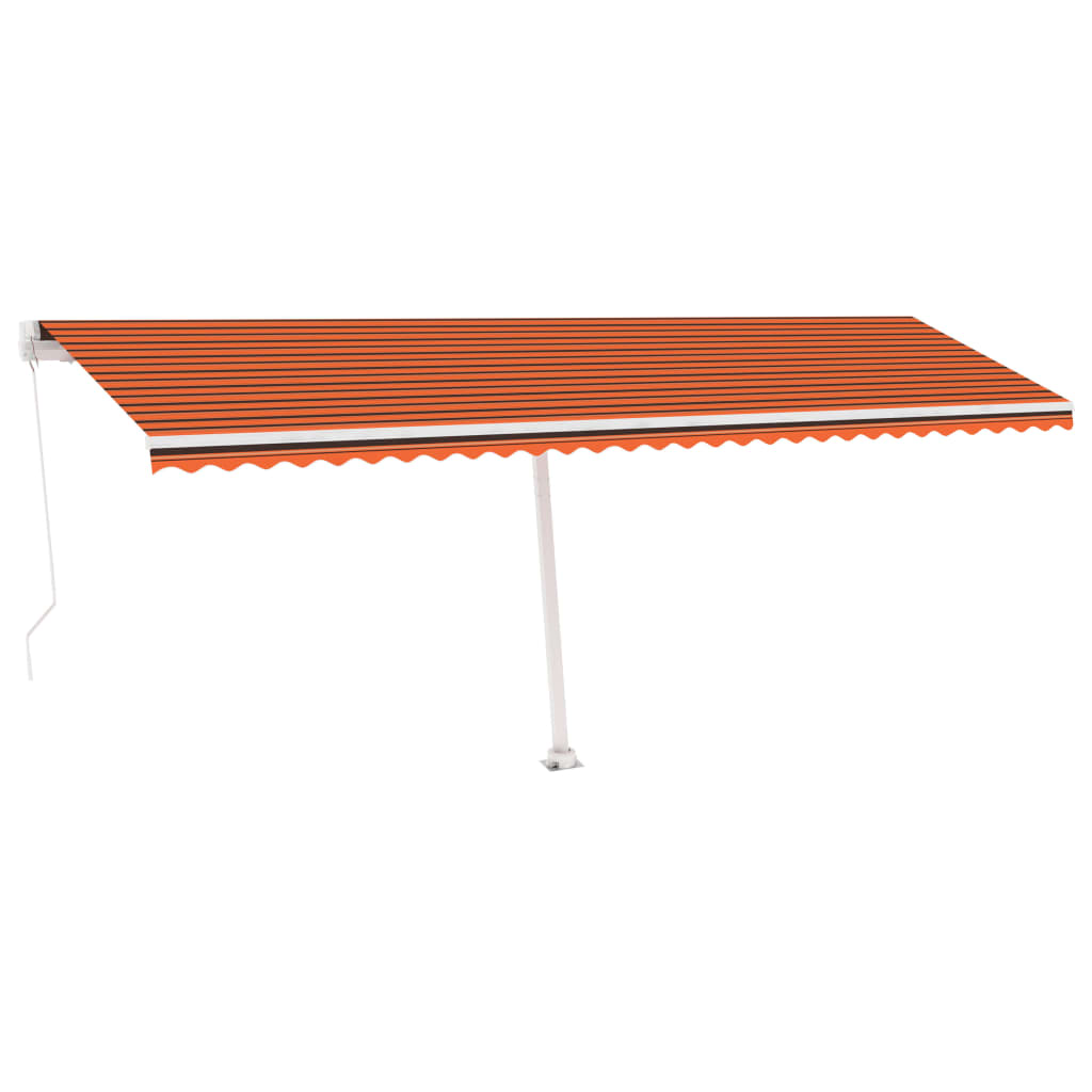 Standmarkise Manuell Einziehbar 600x350 cm Orange/Braun