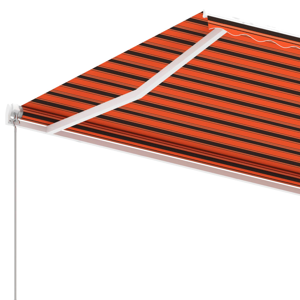 Standmarkise Manuell Einziehbar 600x350 cm Orange/Braun