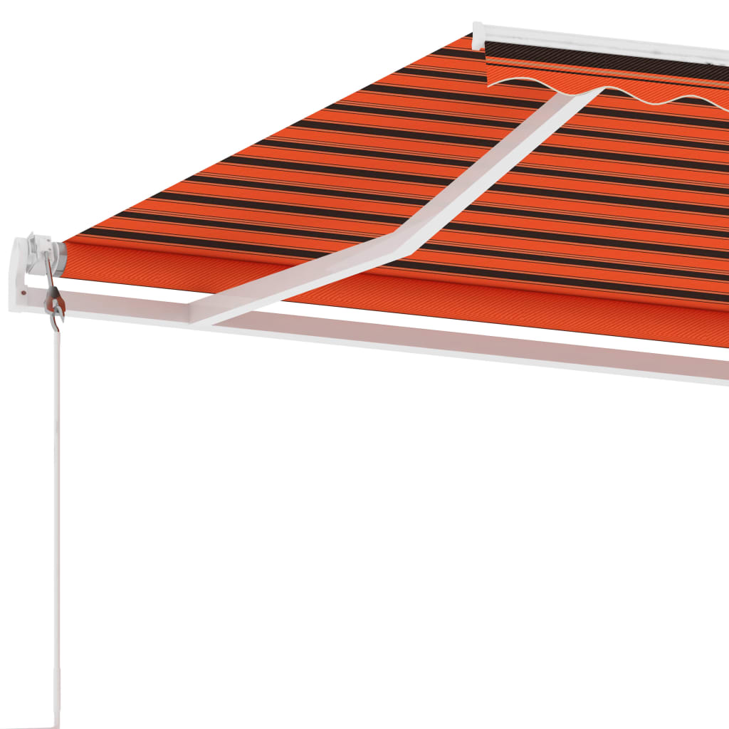 Standmarkise Automatisch 600x350 cm Orange/Braun