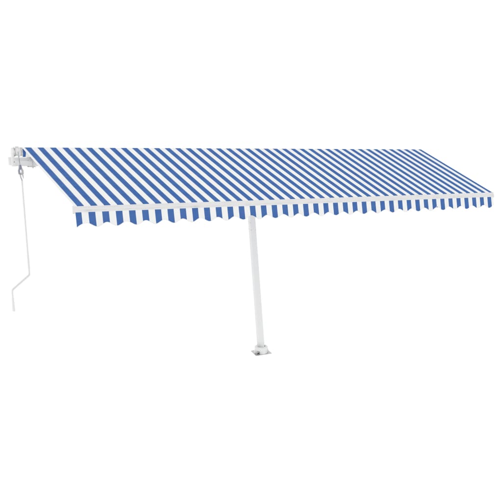 Automatische Markise mit LED & Windsensor 600x350 Blau und Weiß