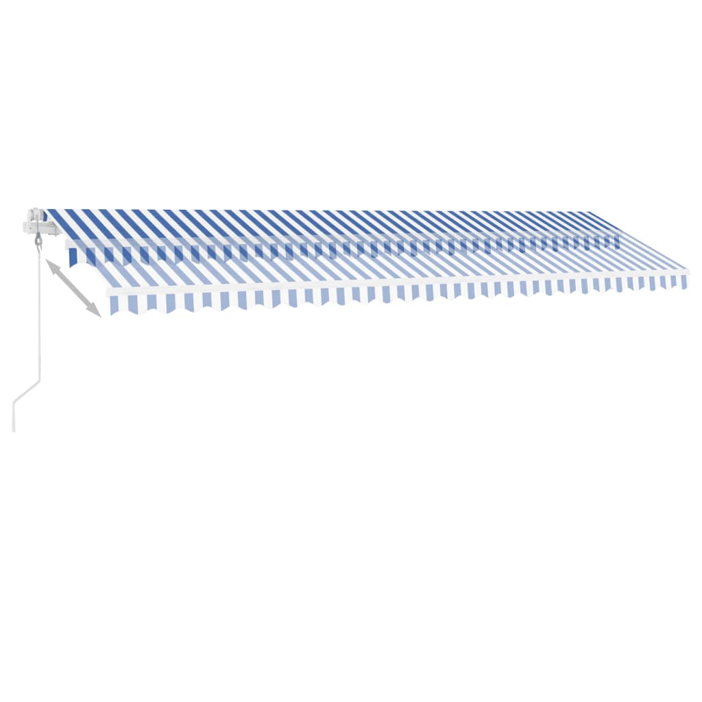 Automatische Markise mit LED & Windsensor 600x350 Blau und Weiß