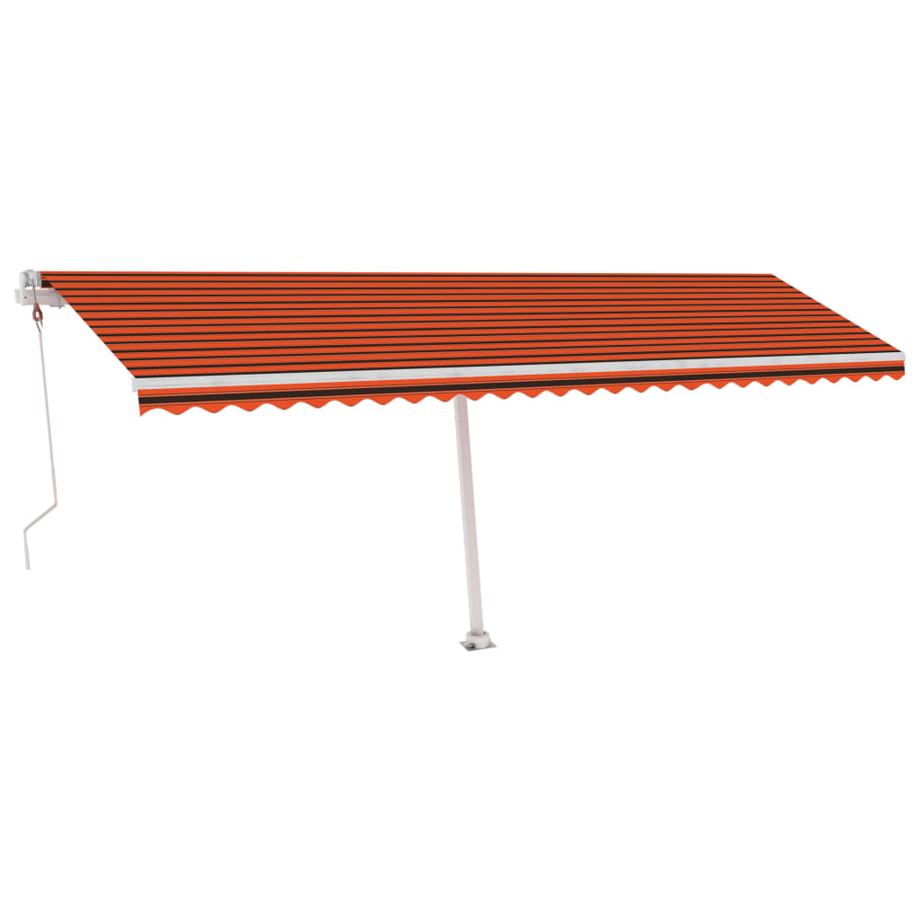 Automatische Markise mit LED Windsensor 600x350 cm Orange/Braun