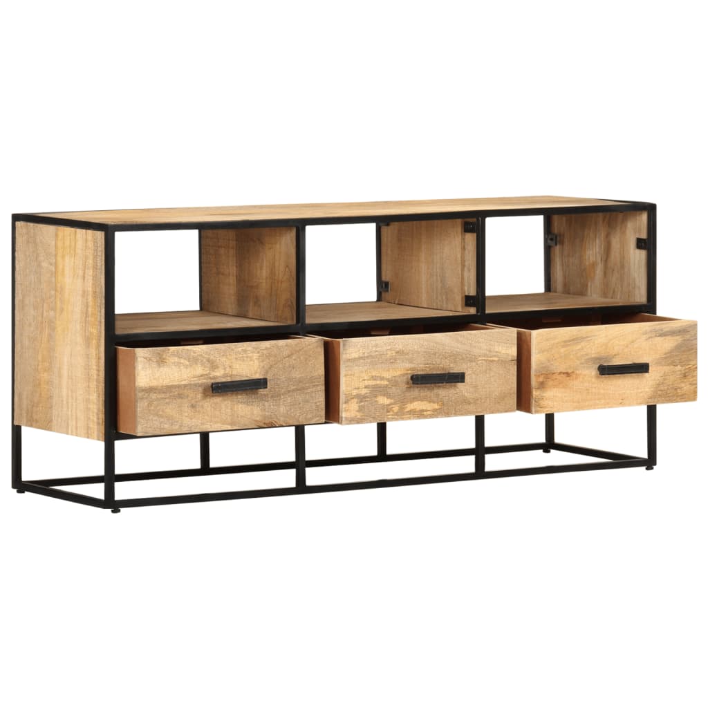 TV-Schrank 110x30x45 cm Raues Mangoholz