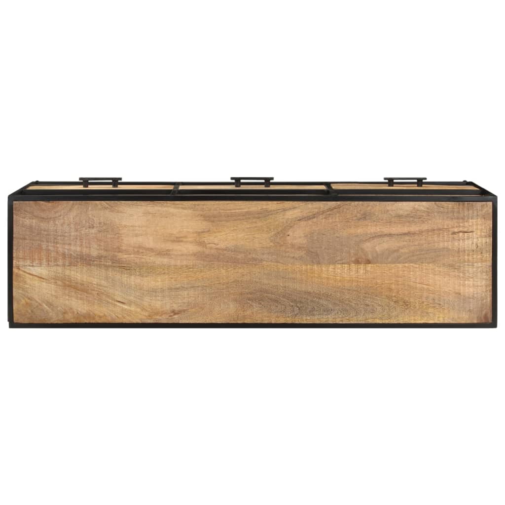 TV-Schrank 110x30x45 cm Raues Mangoholz