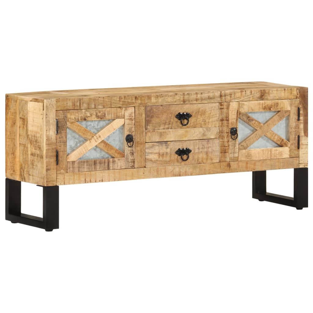 TV-Schrank 110x30x45 cm Raues Mangoholz