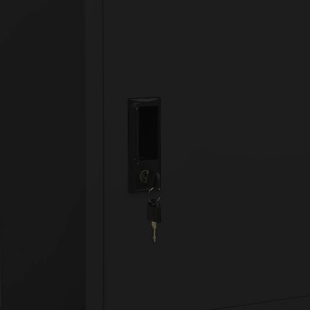 Kleiderschrank Schwarz 80x50x180 cm Stahl